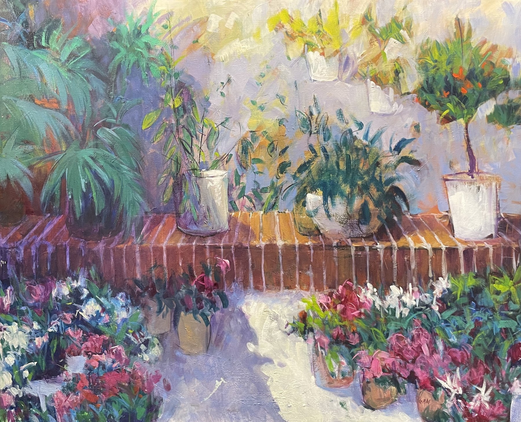 Escalón de ladrillos, obra de José González Mas, 100 × 81 cm