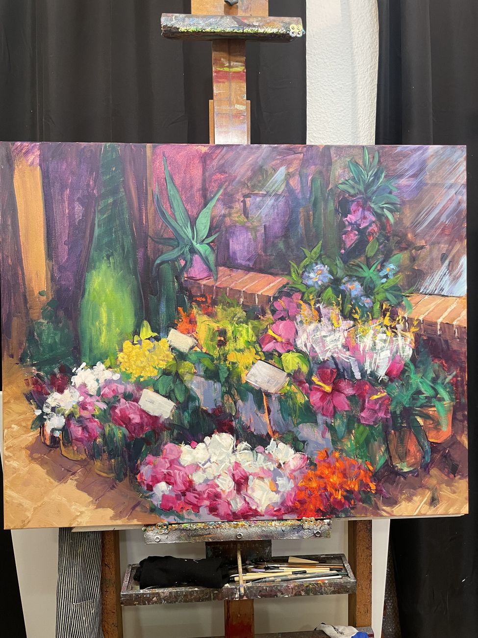 Floristería en el caballete, José González Mas