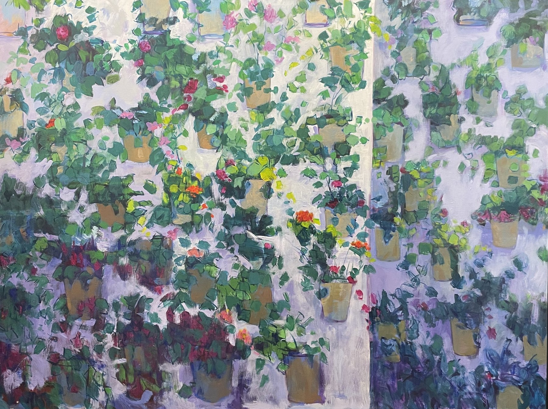 Macetas, obra de José González Mas, 130 × 97 cm