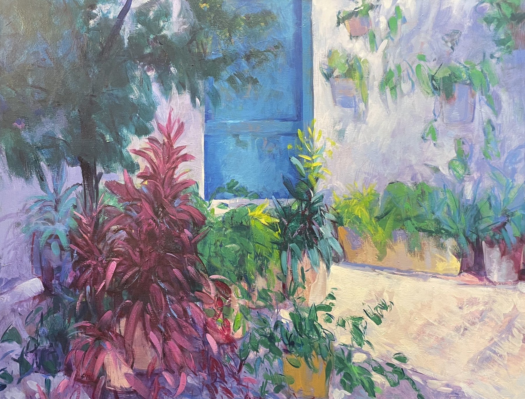 Puerta azul, obra de José González Mas, 116 × 99 cm