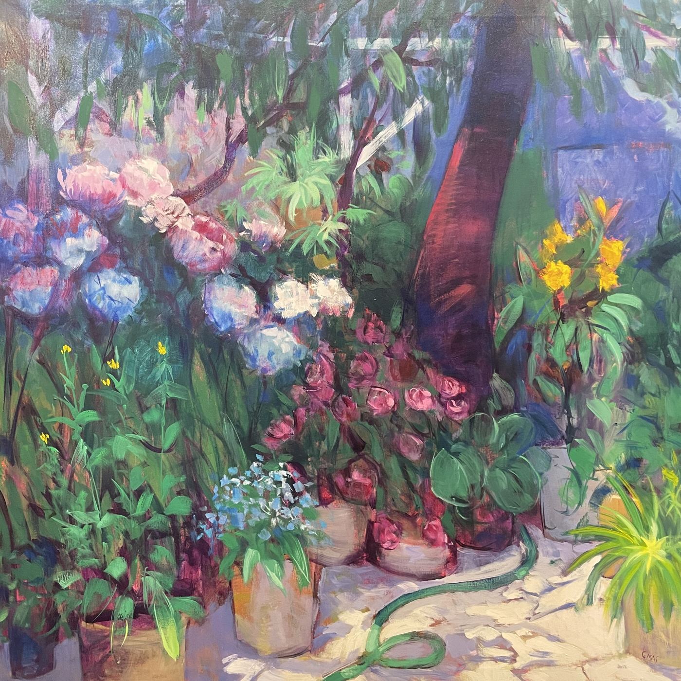 Rincón de la manguera, obra de José González Mas, 100 × 100 cm