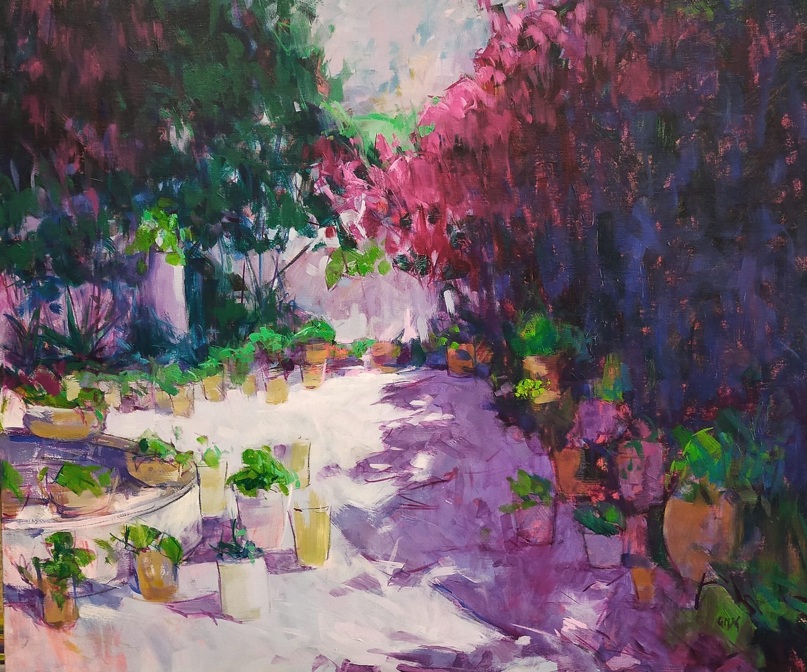 Jardín, obra de José González Mas, 81 × 65 cm