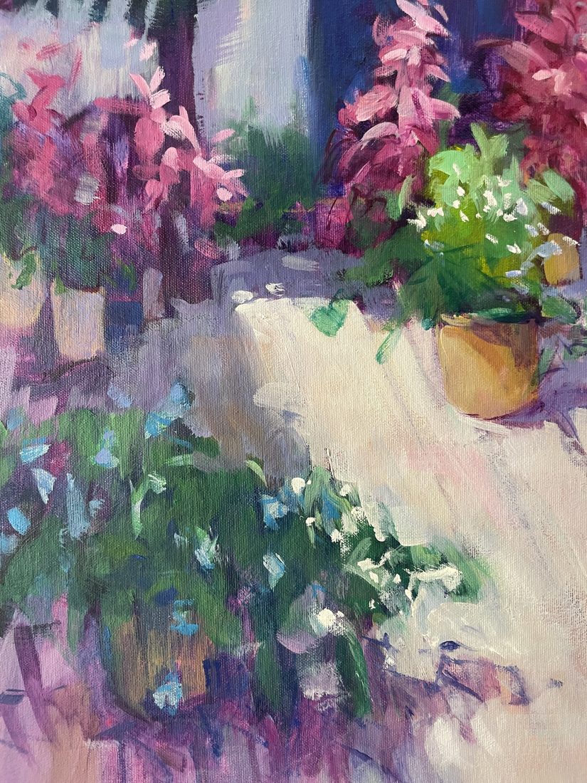 Detalle de Patio amigo, José González Mas