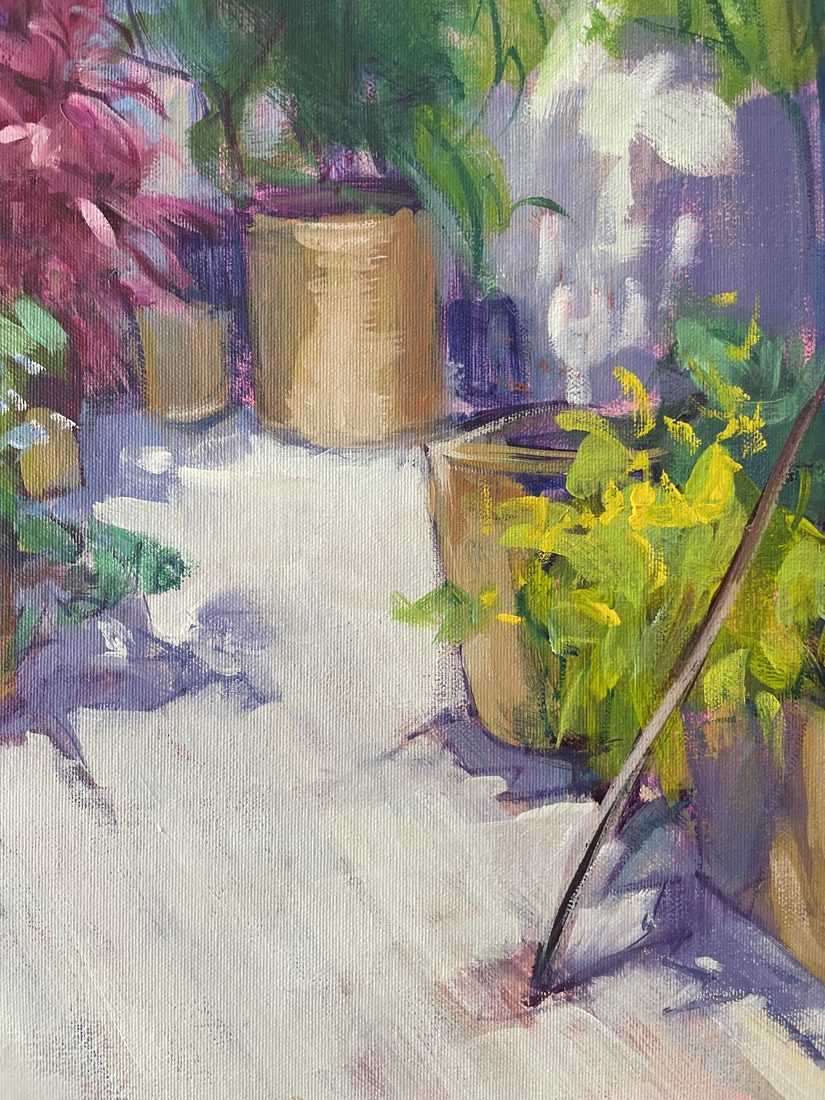 Detalle de Patio amigo, José González Mas