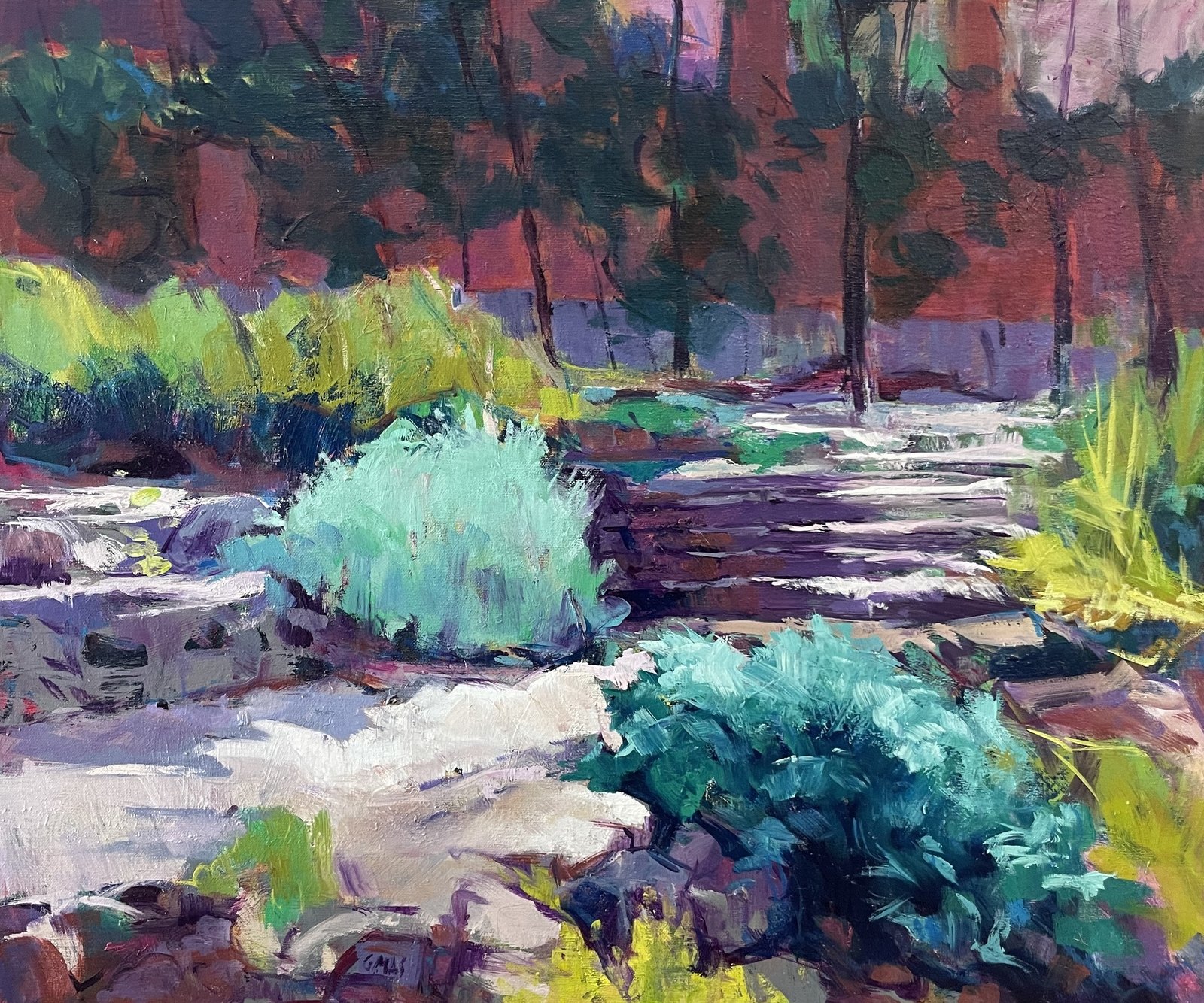 Botánico de Madrid, obra de José González Mas, 55 × 46 cm