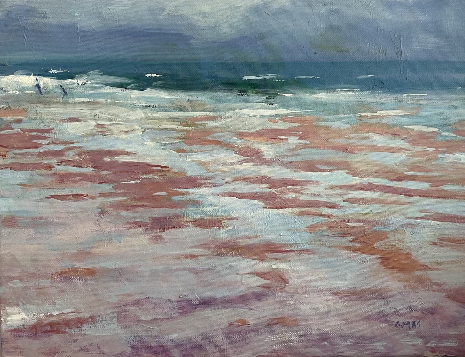 Playa, obra de José González Mas, 35 × 27 cm