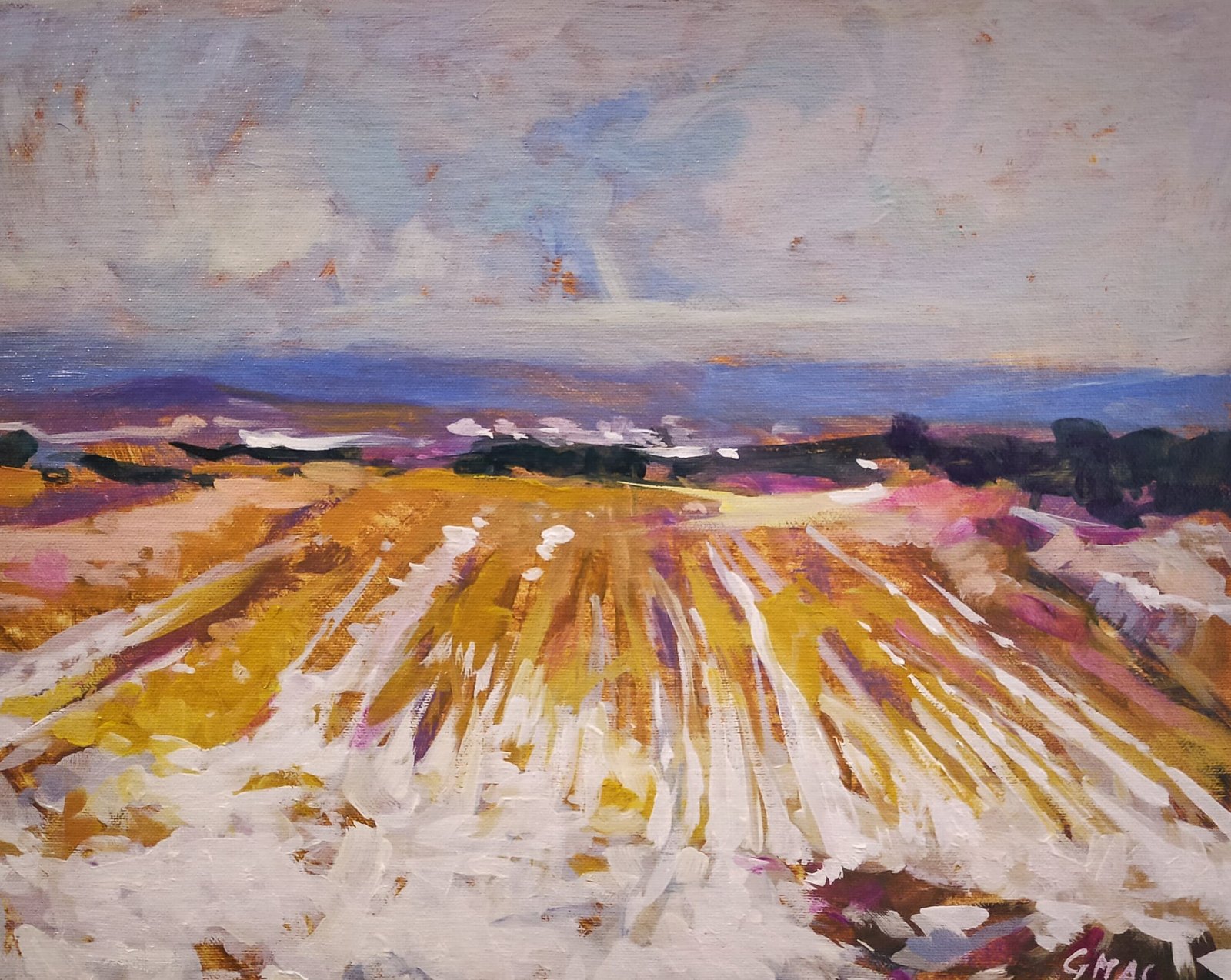 Nieve en Vera, obra de José González Mas, 35 × 27 cm