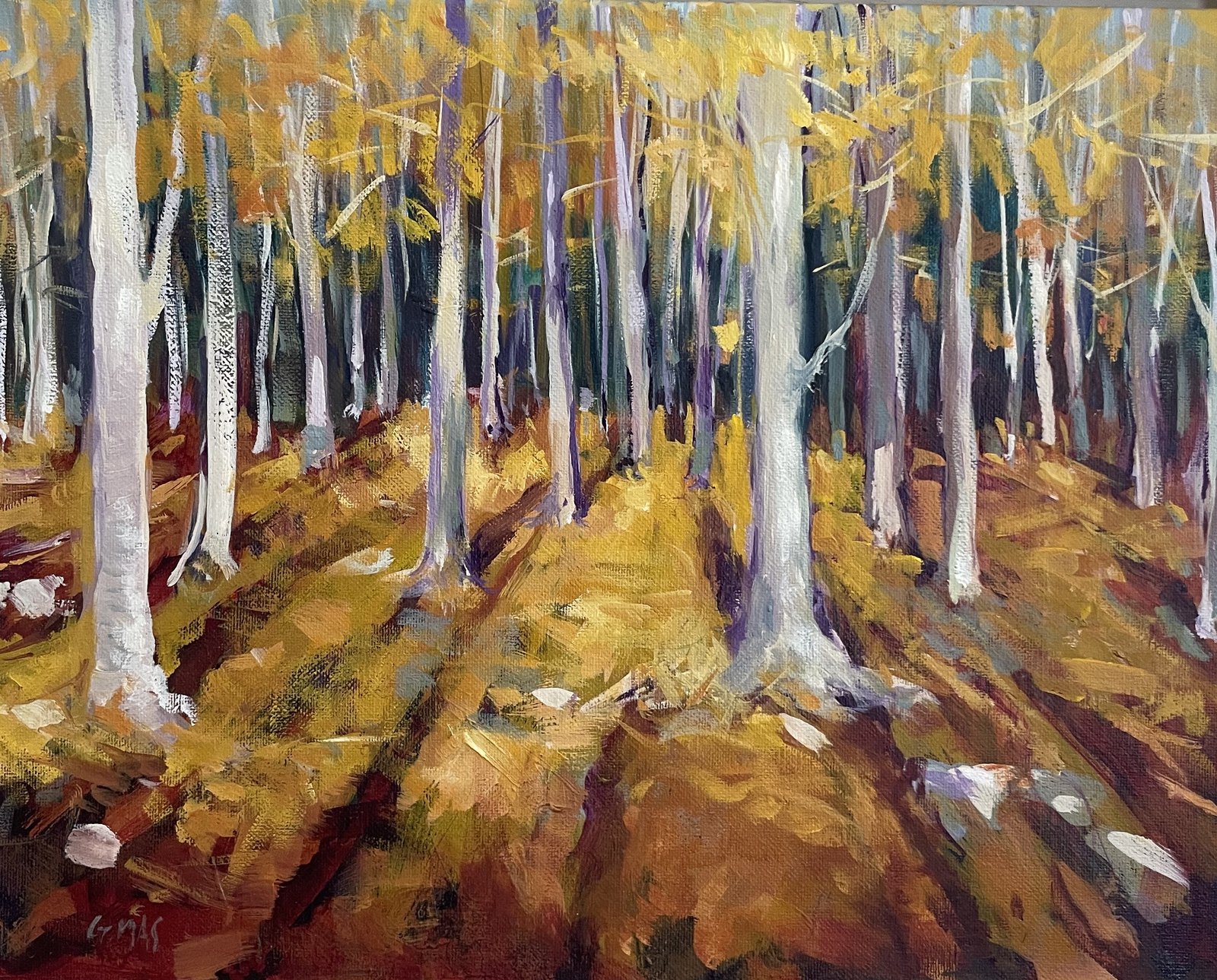 Hayedo, obra de José González Mas, 41 × 33 cm