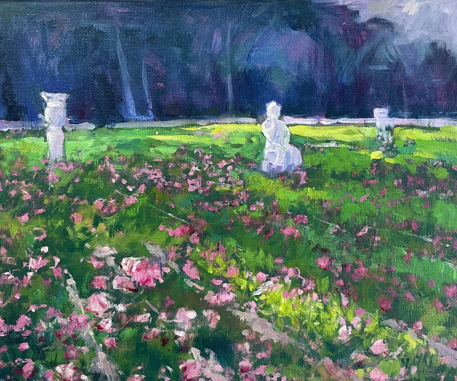 Parque grande, obra de José González Mas, 30 × 25 cm
