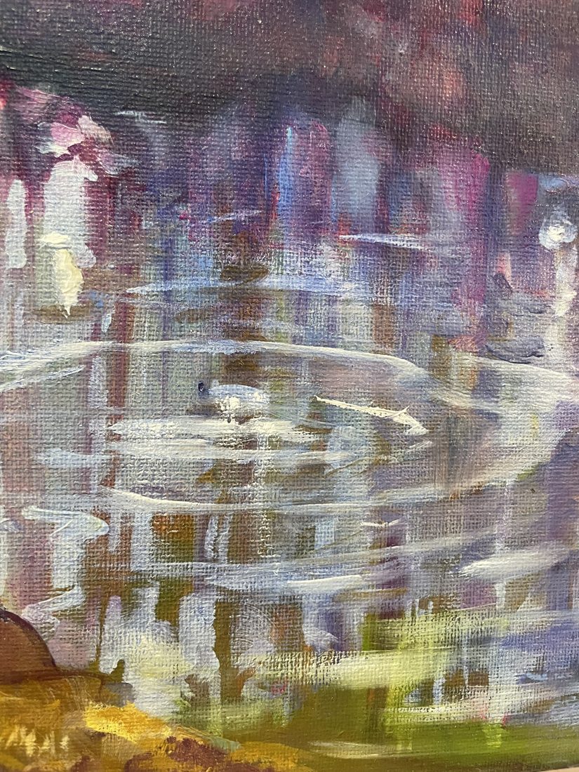 Detalle de Hondas en el agua, José González Mas