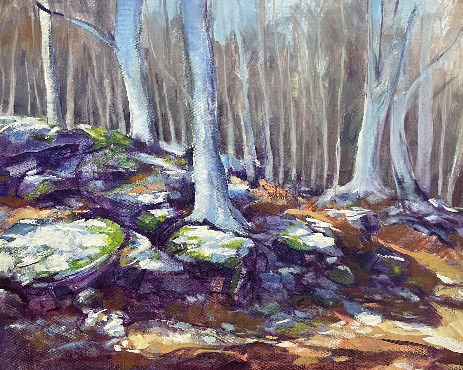 Primeras nieves, obra de José González Mas, 50 × 40 cm