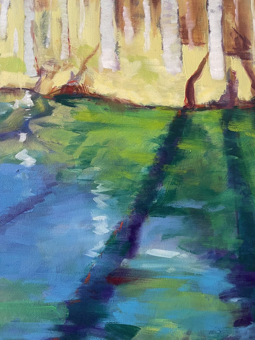 Detalle de Sombras sobre el río, José González Mas