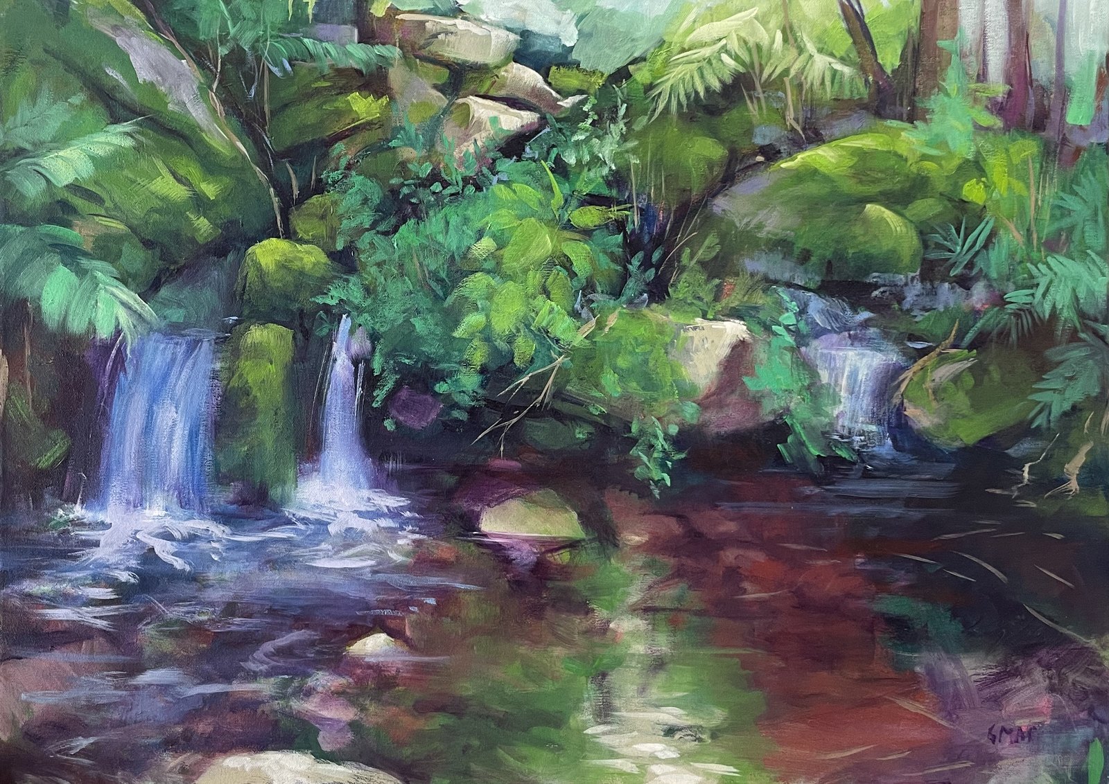 Donde beben las hadas, obra de José González Mas, 65 × 46 cm