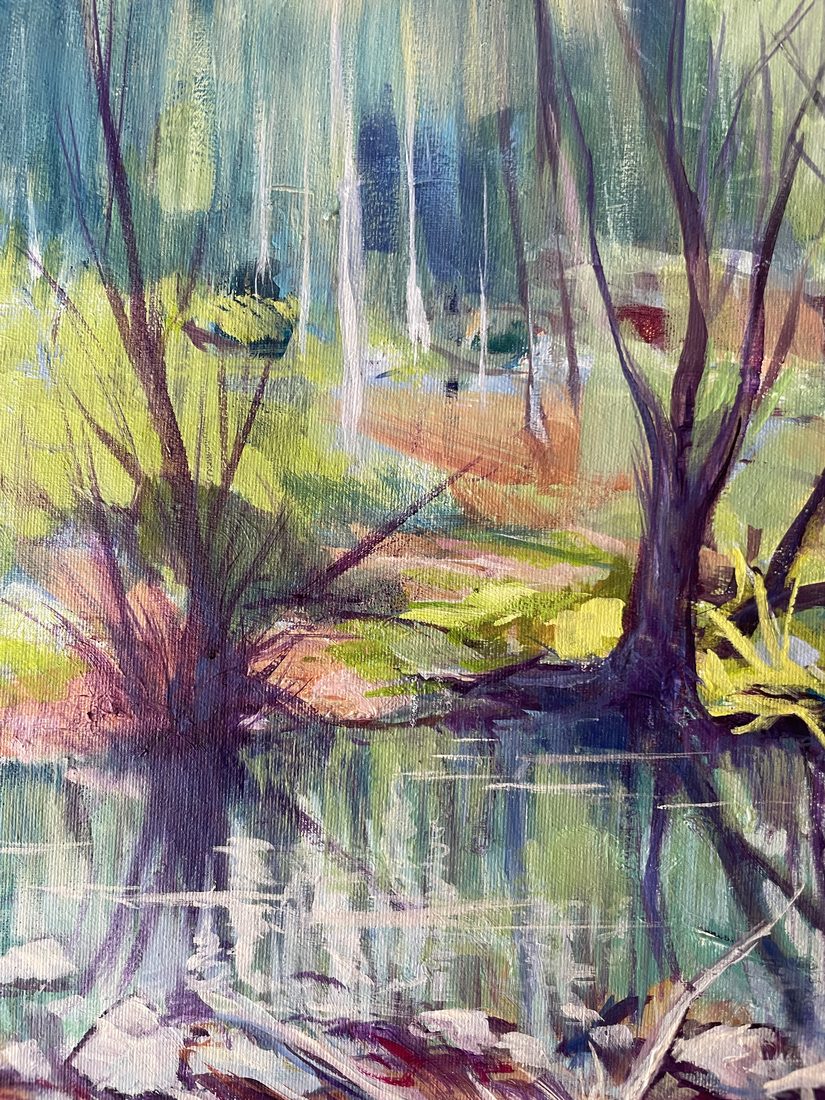 Detalle de Charca fuente de teja, José González Mas