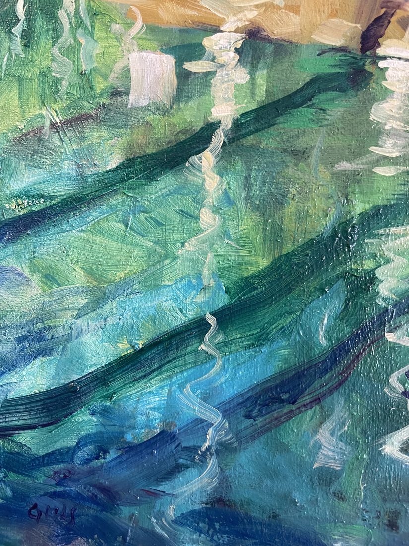 Detalle de Reflejos río Abion, José González Mas