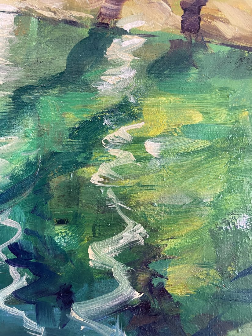 Detalle de Reflejos río Abion, José González Mas